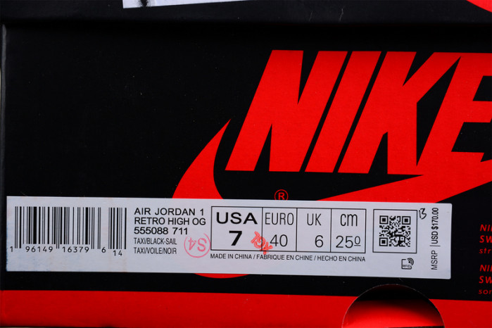 AIR JORDAN 1 HIGH OG “YELLOW TOE” 555088-711